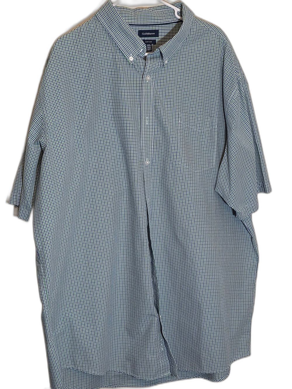 croft & barrow Green and Blue Checked Button-Down Shirt